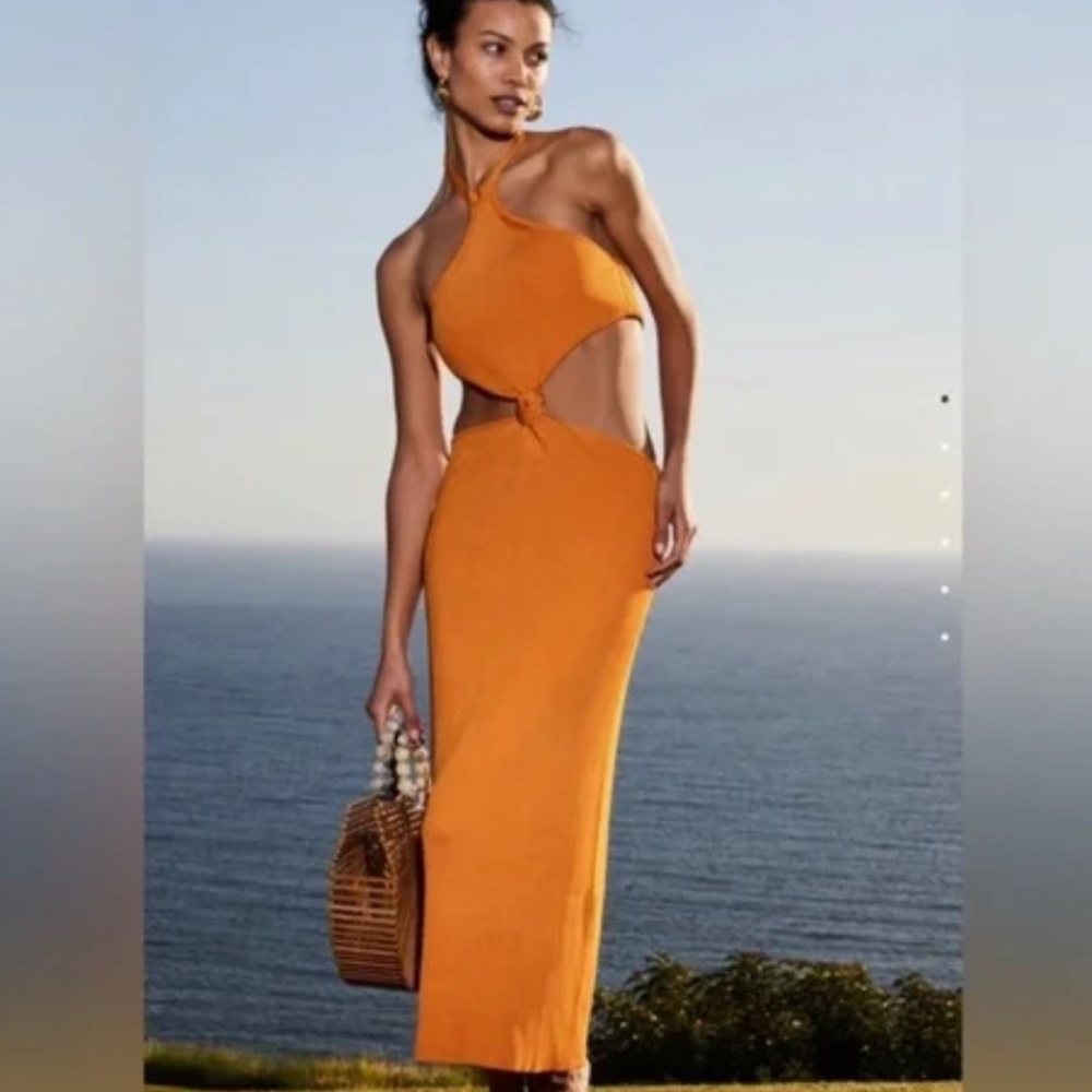 (XS) Cult Gaia CAMERON DRESS IN APRICOT
